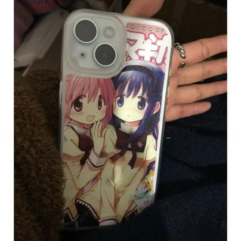 Y2k Hip Hop Girls Print Phone Case For Iphone 16 15 7 8 Plus 14 13 Pro Case Japanese Harajuku Stylish For Iphone Xr Xs Max Cover