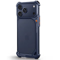 Oatsbasf Metal 9 Shape Phone Case for iPhone 17 Pro Max / 17 Pro Frame Phone Cover Slim Bumper Case Bare Phone Feel Shell