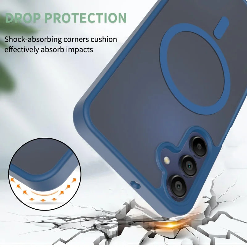 Matte Translucent Magsafe Wireless Charge Case for Samsung S25 Edge 24 23 22 Ultra Plus FE A56 A36 A26 A16 A06 A55 A35 A25 Cover
