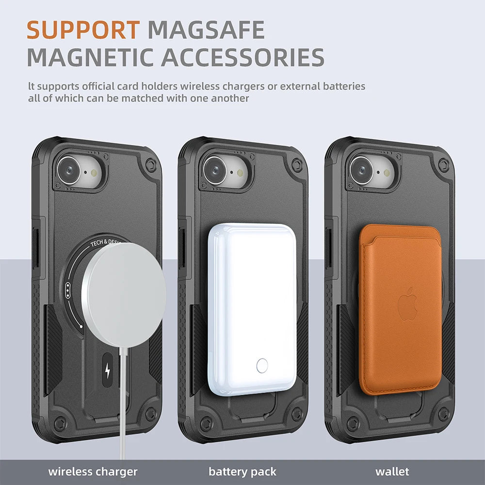 Support Wireless Charging Hard Case for Iphone 17e 16e Iphone16e Iphone17e Best Protective Military Phone Cover Cases
