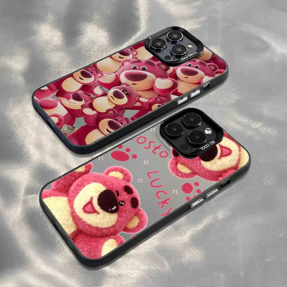 Cute L-lotso BearS Kawaii Phone Case For IPhone 17 16 15 11 12 13 14 Pro Max 16 Plus 12 Mini 7 8 XR XS 15Pro MAX Cove