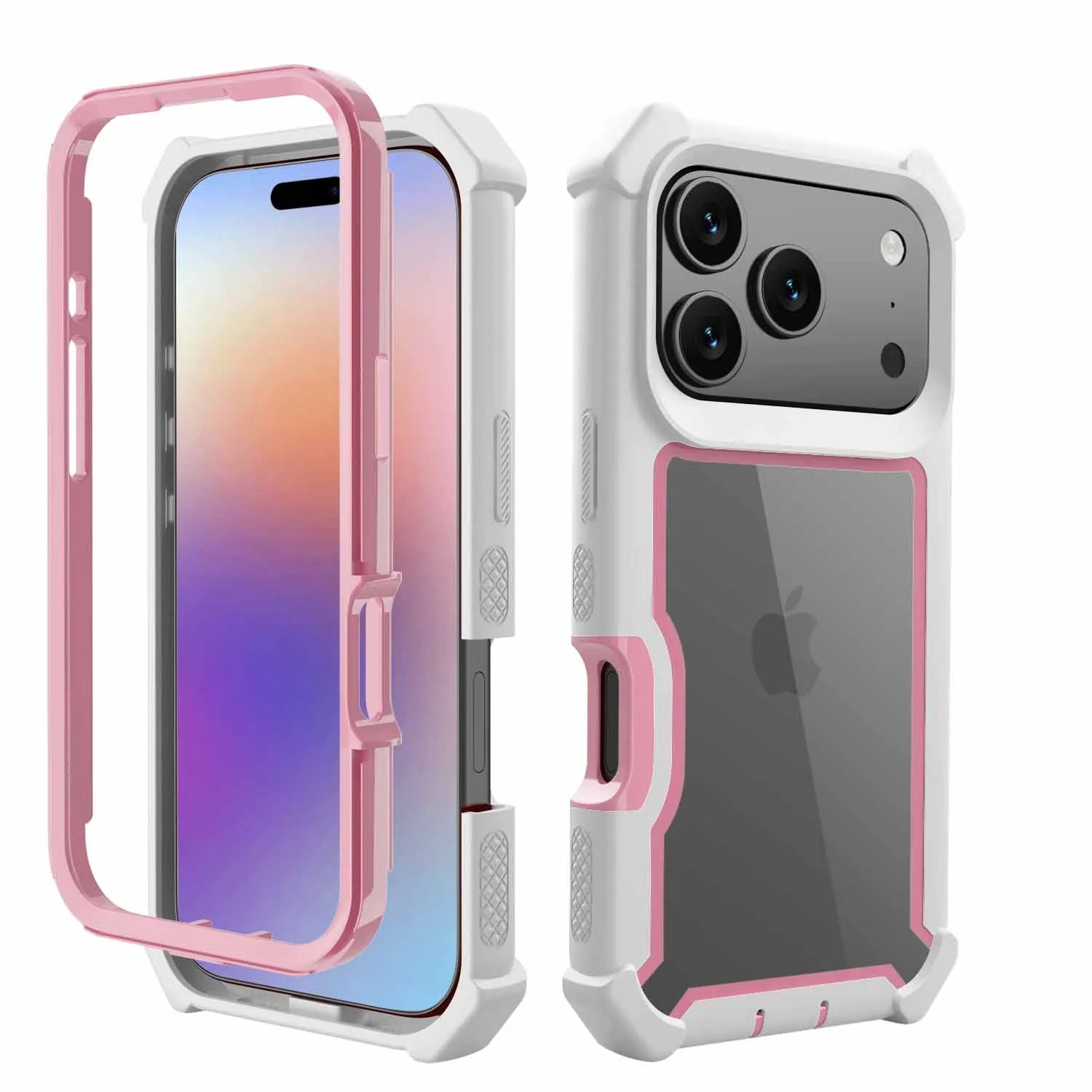 Armor Shockproof Case for iPhone 17 Air 16 E 15 14 Plus 13 12 11 Pro Max Matte Bumper Transparent Acrylic Hard Protective Cover