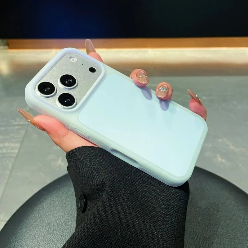 2in1 Cute Jelly Silicone Shockproof Phone Case For Apple iPhone 17 16 15 Pro Max Solid Color Ice Mist Non-Slip Shockproof Cover