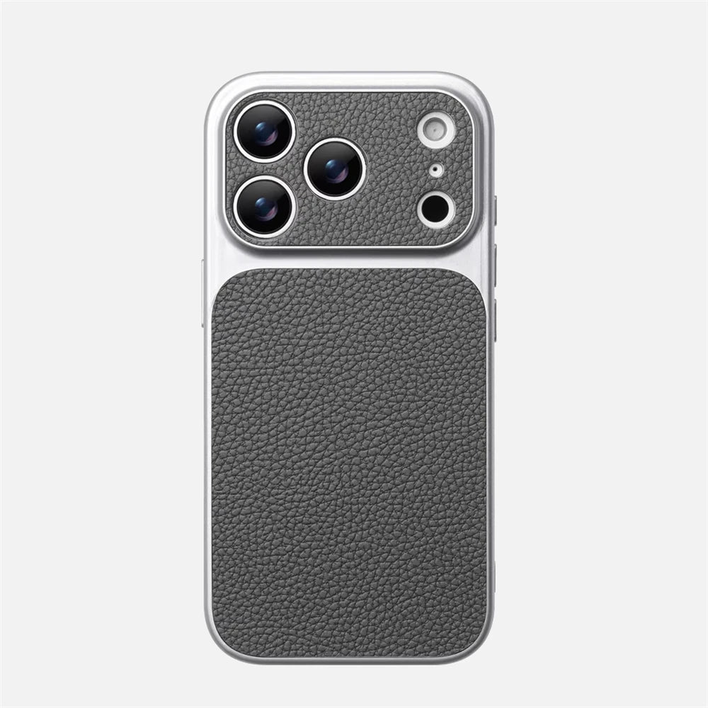 Luxury Litchi Texture Matte phone Case For iPhone 17 16 15 14 13 12 Pro Max Camera Protection Shockproof Instantly Turn 17 Cover