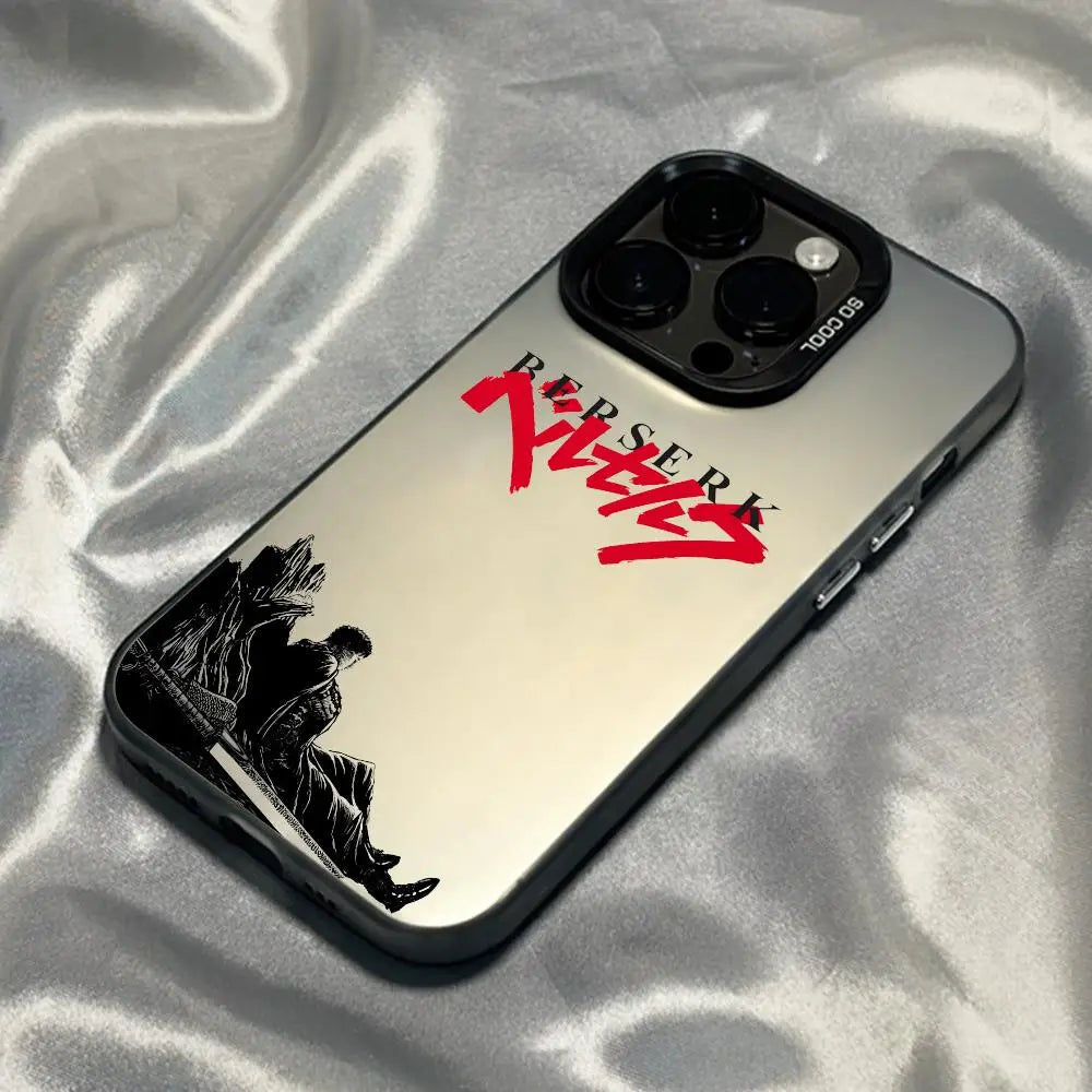 B-Berserk Phone Case For iPhone 17 16 15 14 13 12 11 Pro Max Designer Matte Laser Aurora Funda Phone Case