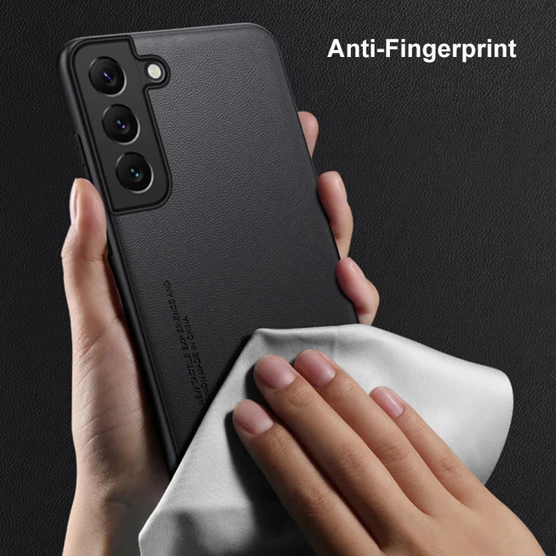 Luxury Leather Case For Samsung Galaxy S21 FE S22 S23 Plus Back Cover Silicone Protection Phone Case For Samsung S21 S22 Ultra