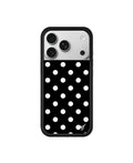 Fashion Red Polka Dot 3D Wildflower Phone Case For iPhone 17 Pro 16 15 14 Pro Max Back Cover with Chain Cute Protective Cases