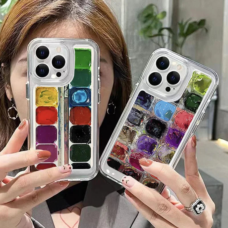 Artist Paint Pots Soft Phone Case For Samsung Galaxy S25 S24 Ultra S23 FE S22 S21 Plus A56 A55 A54 A36 A35 A16 A15 5G Cover