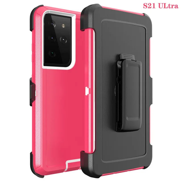 3 IN 1 For Samsung Galaxy S25 S26 ULTRA S25 S26 Plus S25 Heavy Duty Shockproof Armor +Belt CliP Phone Case