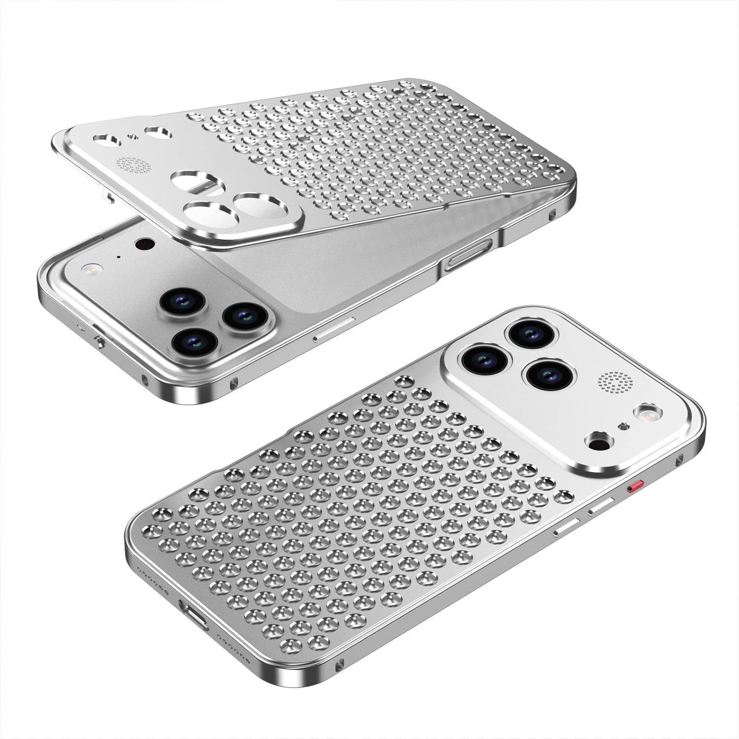 Aroma Aluminum metal Case for iPhone 17 Pro Max 16 Pro 15 Pro 14 Pro Max Camera protection Anti-fall Heat Dissipation Cover