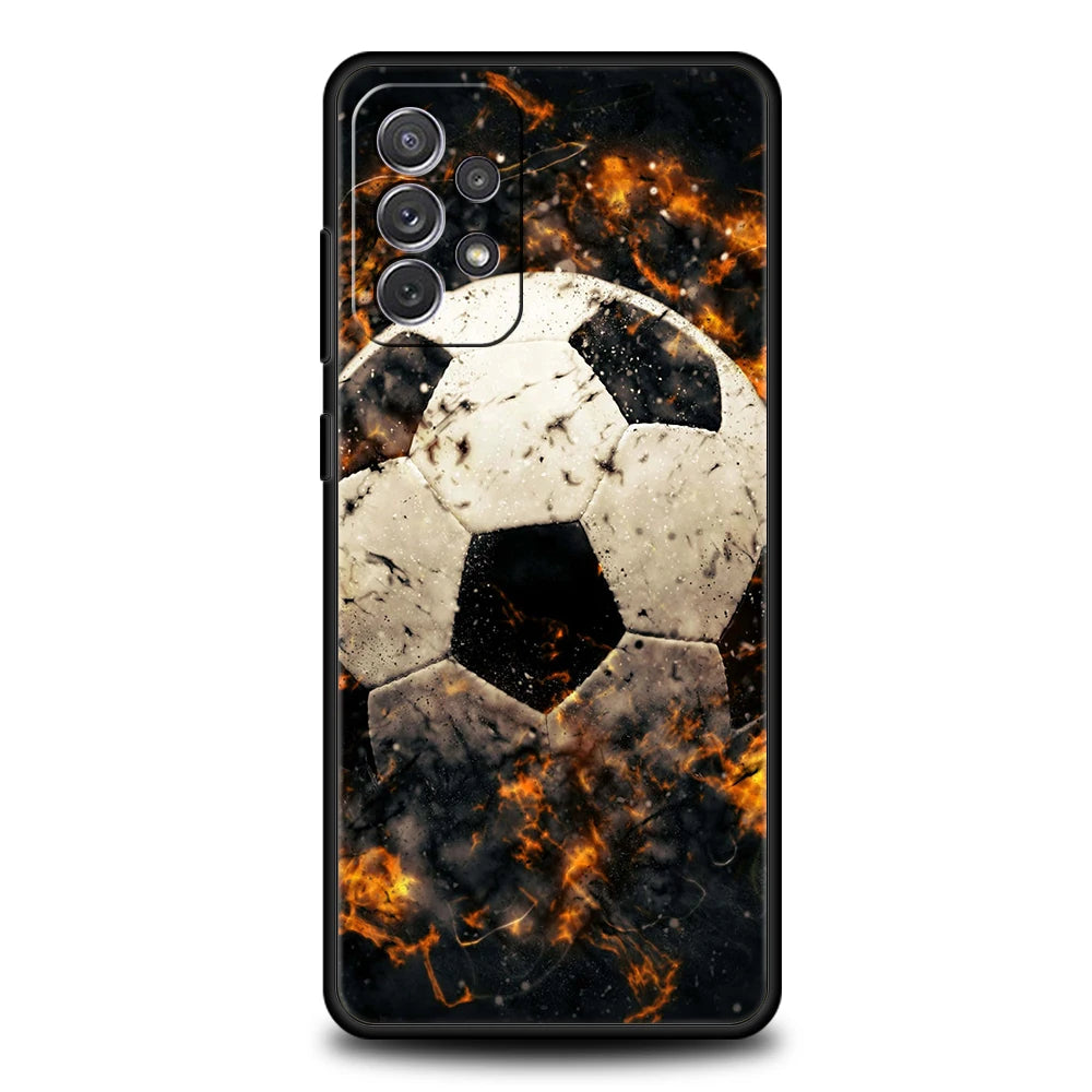 Football Sport Soccer Phone Case for Samsung Galaxy A15 A14 A25 A54 A34 A51 A71 A72 A73 A32 A52 A52S A11 A21S A31 5G Soft Shell