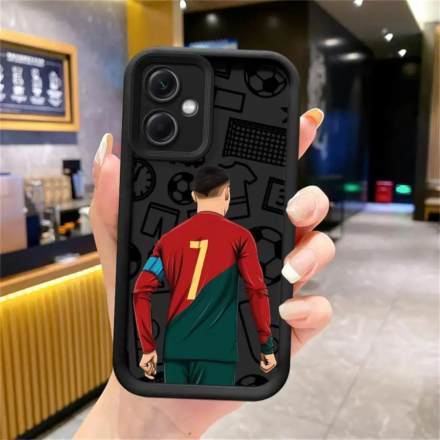 Football Number Soft Cover Case for Redmi Note 11S 13 12S 10S 10 14 Pro Plus 12 11 11Pro 12Pro+ 13Pro+ 14Pro+