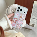 Lovely Cartoon Riding KT Phone Case for iPhone 17 Pro 16 Pro 15 14 13 Pro Max Luxury High-end Minimalism Protective Back Cover