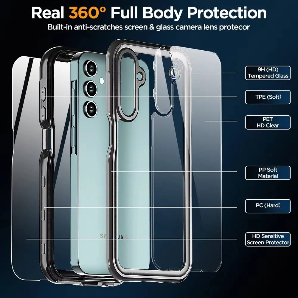 Outdoor Underwater IP68 Waterproof Diving For Samsung Galaxy A16 A26 A36 A56 A15 A25 A35 A55 Shockproof Protect Phone Cover Case