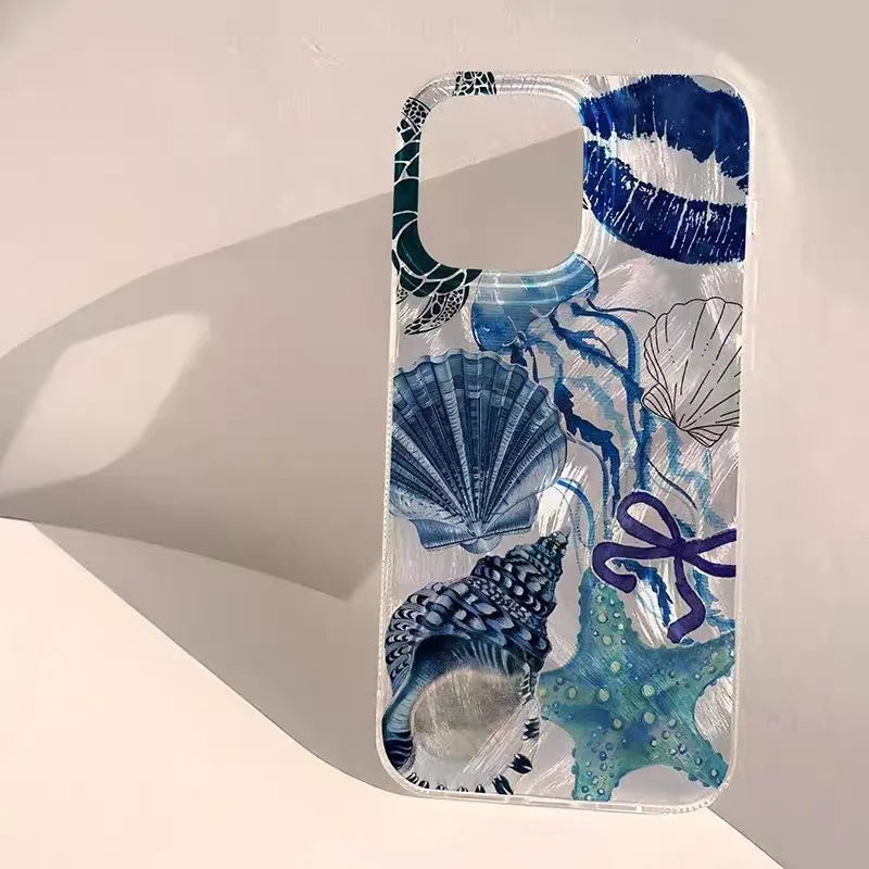 Seashell Ocean Turtle Case For Infinix Note 40 Hot 30i 40 Pro 40i 30 Play Smart 8 7 Tecno Spark 10 Pro 10C 20 Camon 30 5G Cover
