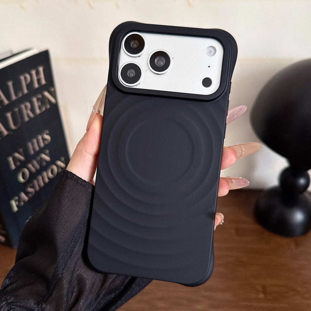 Water Ripple Silicone For Magsafe Magnetic Case For iPhone 17 Air 16 15 14 13 12 11 Pro Max Plus Shockproof Soft Protector Cover