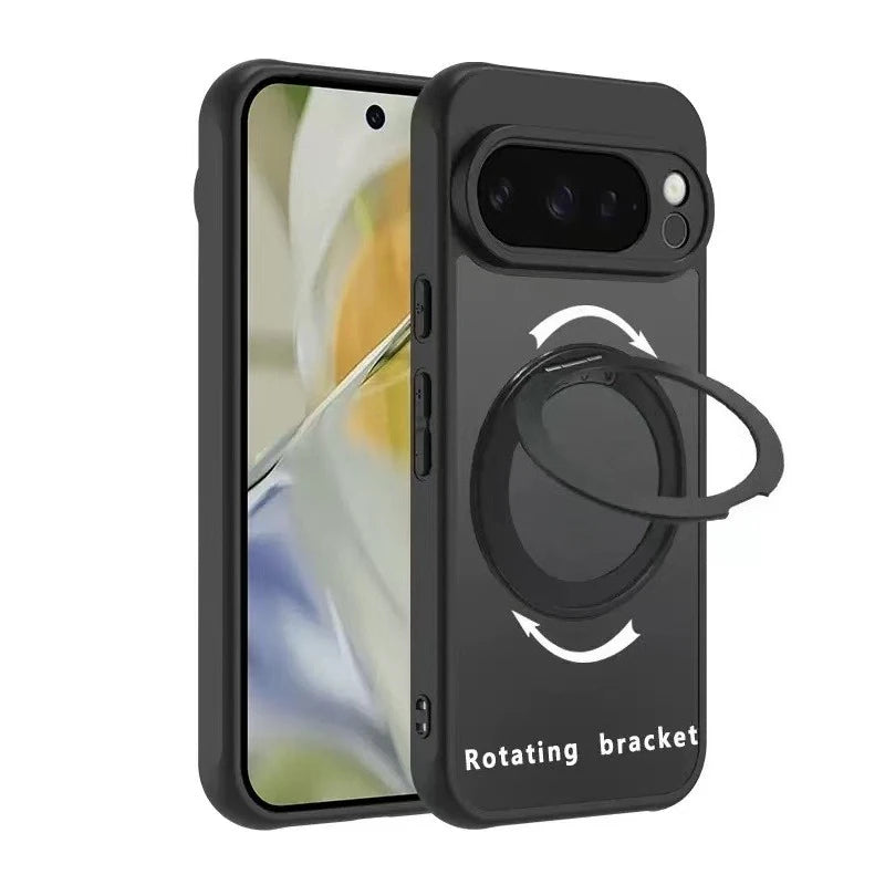 Magnetic Case For Magsafe Google Pixel 10 11 9 8 7 6 Pro XL 10A 9A 8A 7A 6A Macsafe Ring 360° Rotating Invisible Kickstand Cover
