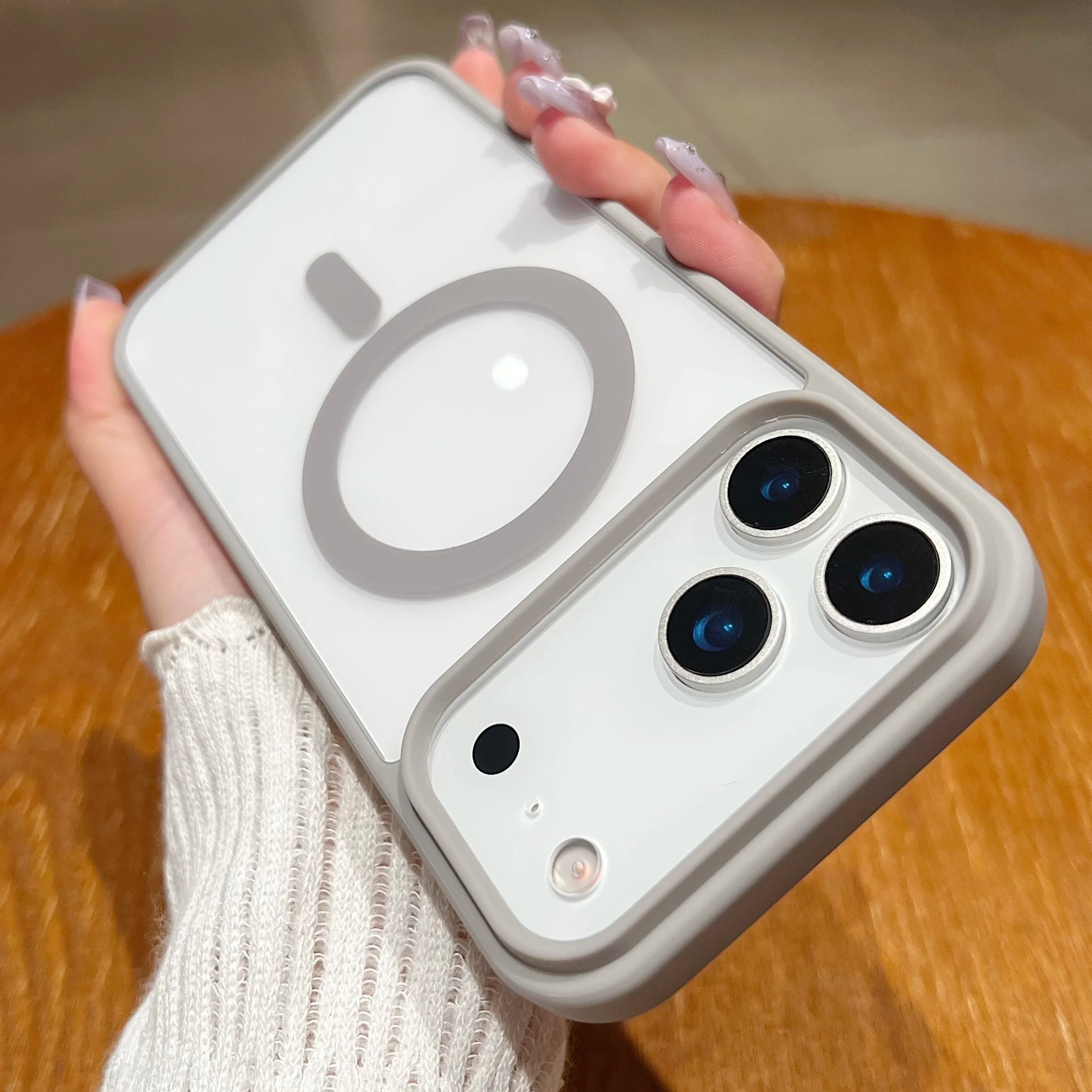 Luxury For Magsafe Magnetic Wireless Charge Case For iPhone 17 Air 11 12 13 14 15 16 17 Pro Max Plus Transparent Hard Back Cover
