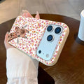 Cute Giraffe Pink Floral Phone Case For iPhone 17 16 15 14 13 12 11 Pro Max Romantic Flower Pattern Phone Case For Girls