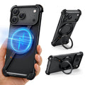 Eary Z Shape for iPhone 17 Pro Max Case With Stand 360°Rotate Magnetic Stand Frameless Shockproof Protectoive 17 Pro Phone Cover