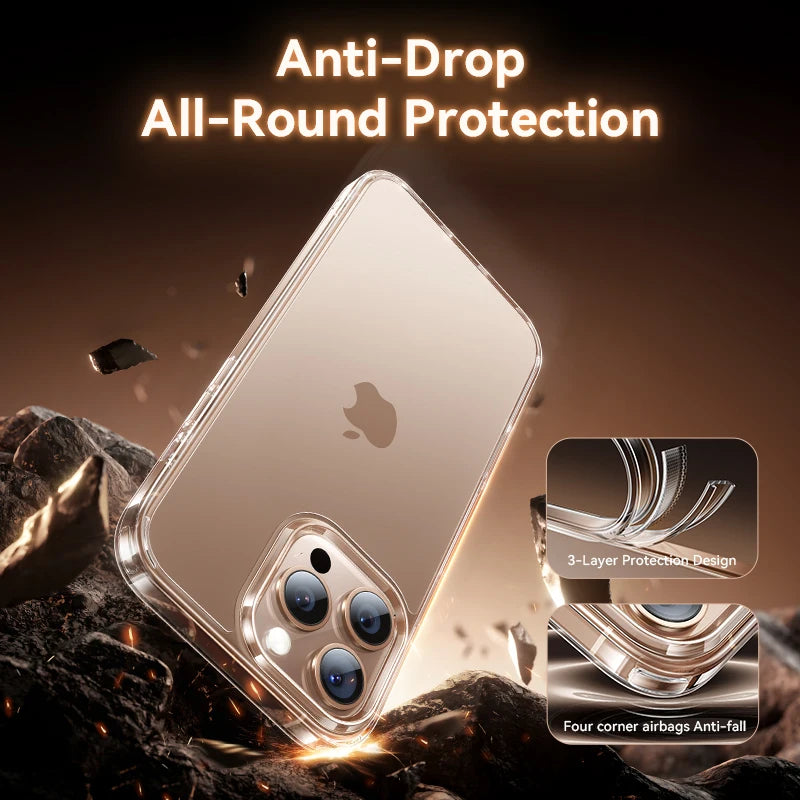 Joyroom For iPhone 17 Pro Max Case Frosted Case Shockproof Matte Case Cover For iPhone 16 Pro Max Wireless Charger Magnet Cover