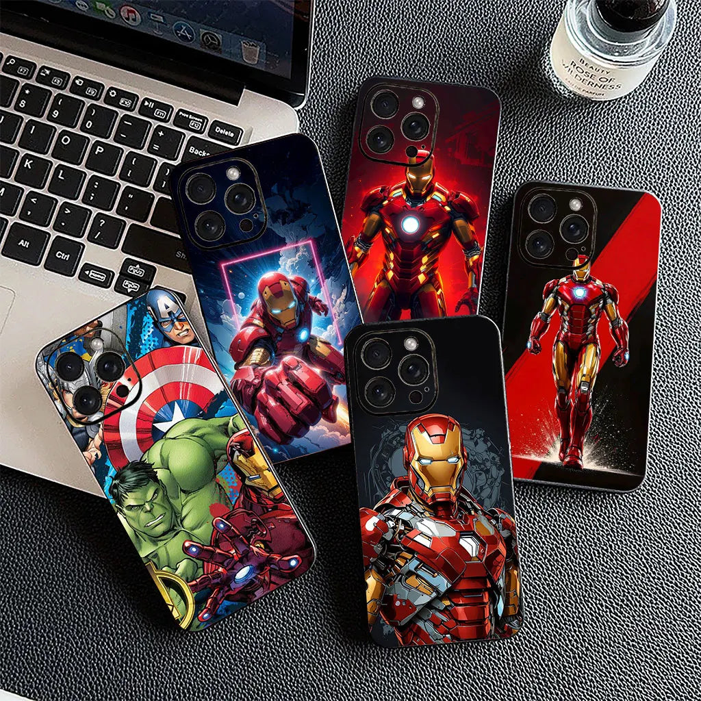 Marvel Hero Iron Man Casing Phone Cover for Samsung Galaxy S25 S24 S23 Fe Ultra Plus S7 Edge A05 A06 A16 A55 A15 A35 Case