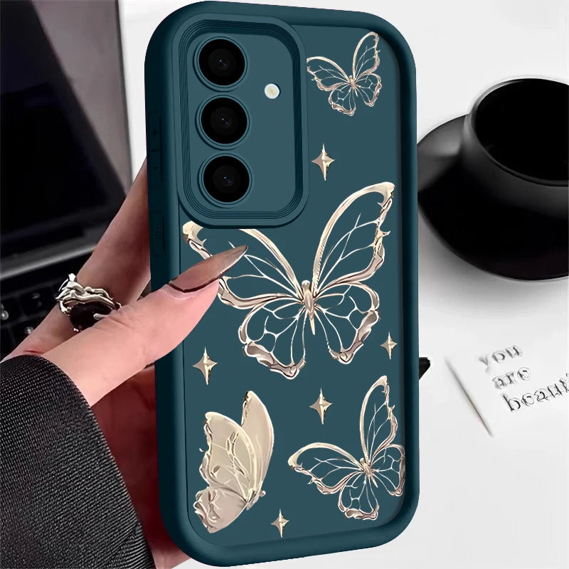 Butterfly Case For Samsung Galaxy A56 A36 A26 A16 5G A55 A35 A17 A37 A57 A15 A54 A34 S20 FE S21 S22 S23 S26 S24 S25 Ultra Capa