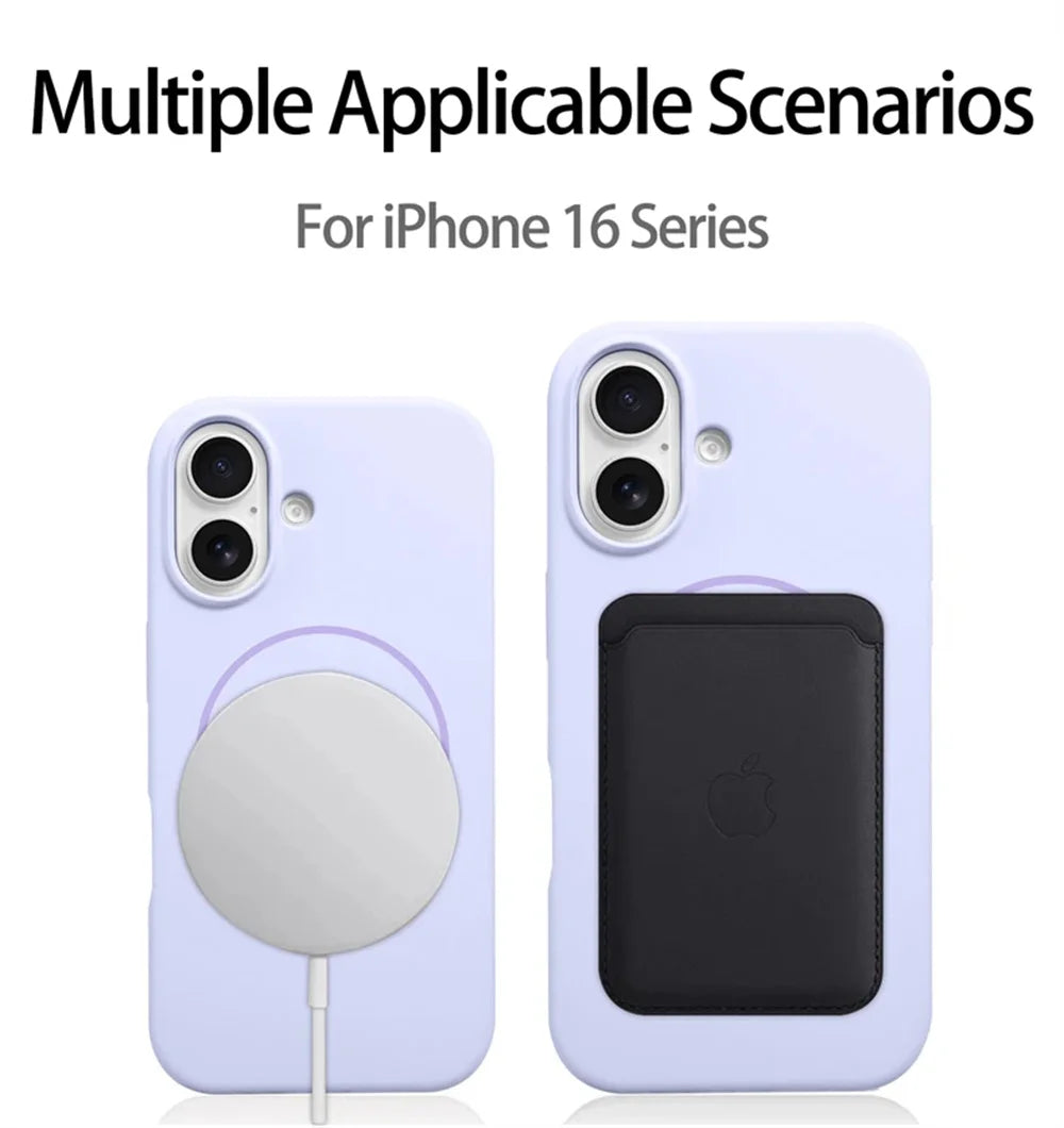 Luxury Official Liquid Silicone For Magsafe Case For iPhone 17 Air 16 Plus 15 14 13 12 Pro Max Magnetic Wireless Charge Cover