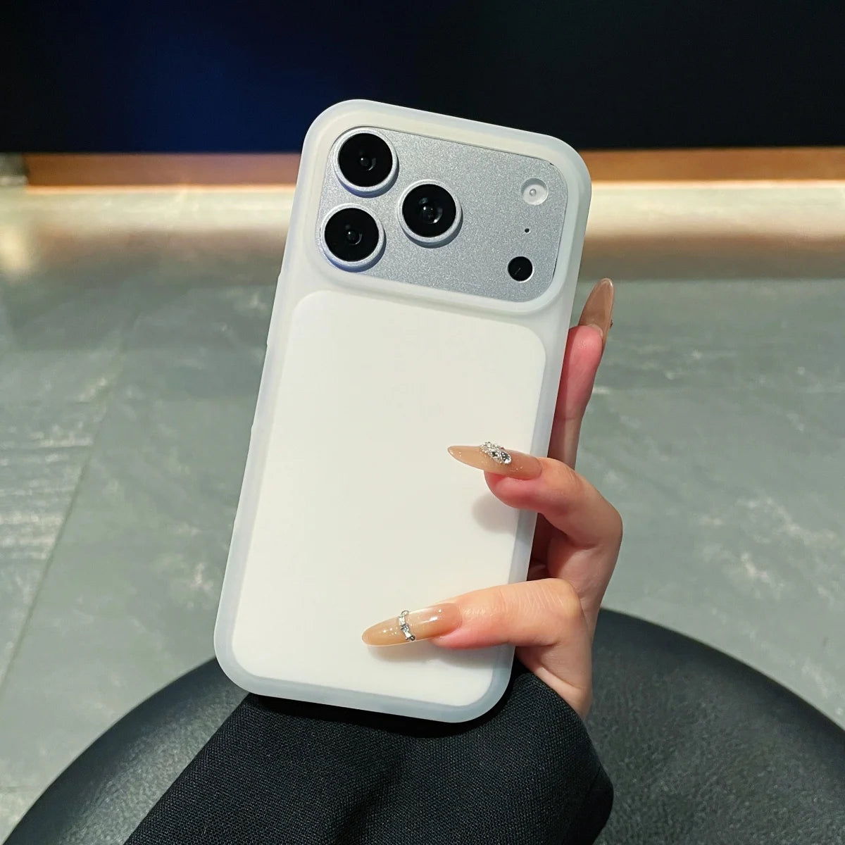2in1 Cute Jelly Silicone Shockproof Phone Case For Apple iPhone 17 16 15 Pro Max Solid Color Ice Mist Non-Slip Shockproof Cover