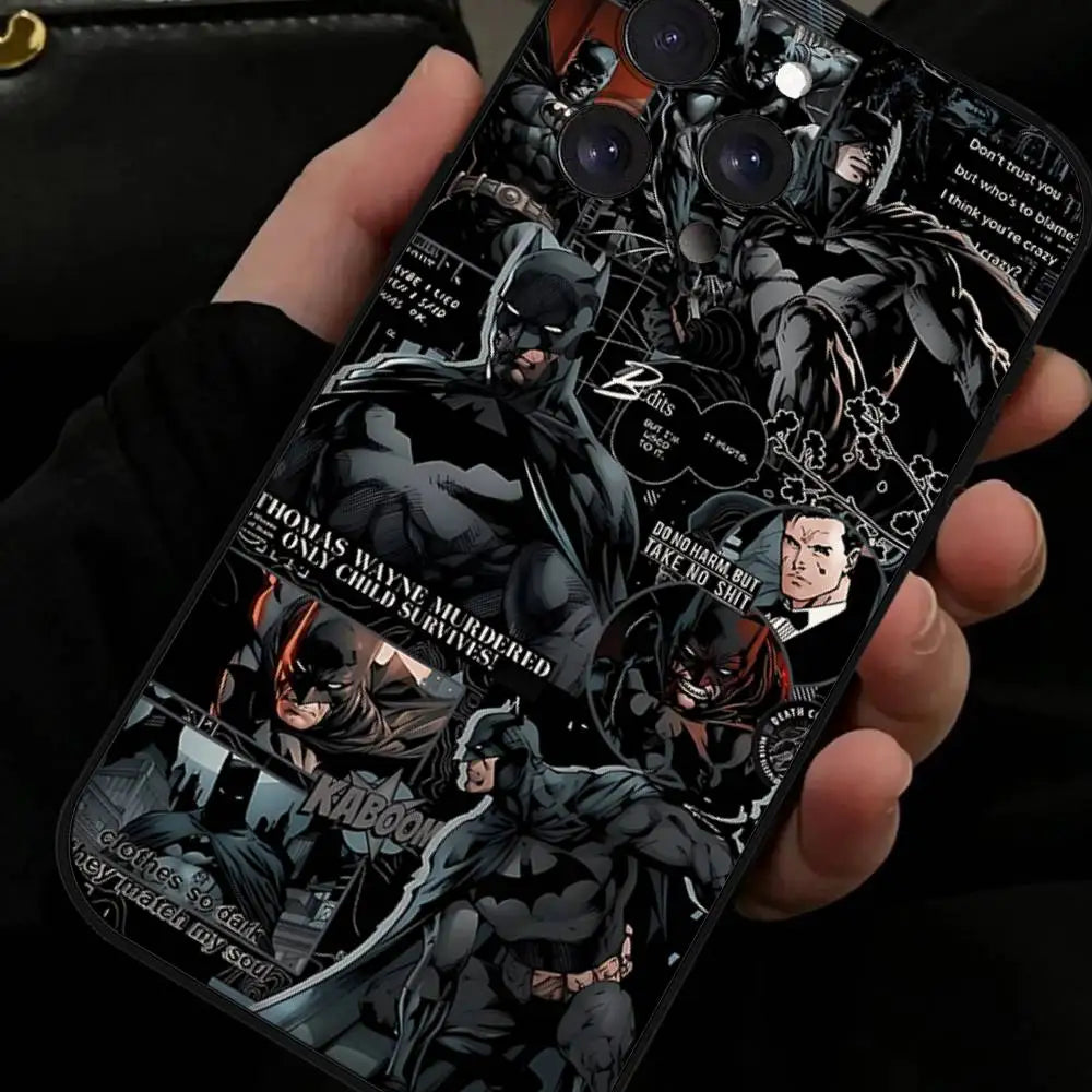 Cool B-Bat-man Phone Case For IPhone 17/16/15/13/14 Pro Max/ 11Plus/X/Xr/Xs Max/12mini