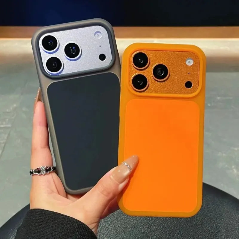 2in1 Cute Jelly Silicone Shockproof Phone Case For Apple iPhone 17 16 15 Pro Max Solid Color Ice Mist Non-Slip Shockproof Cover