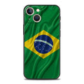 Large Brazil Flag Luxury Phone Case For iPhone 17 Air 16 Plus 13 15 14 12 11 Pro MAX 7 8 SE Soft TPU Black Cover