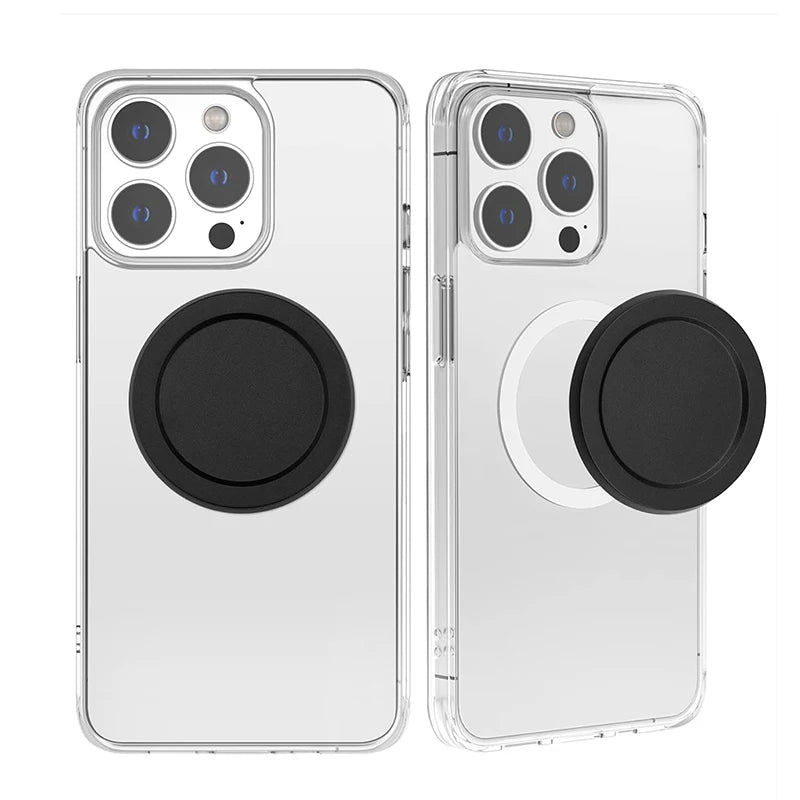 Popped Magnetic Base Plate Compatible with MagSafe Phone Grip Socket Magnetic Expanding Phone Stand Finger Holder For iPhone 15
