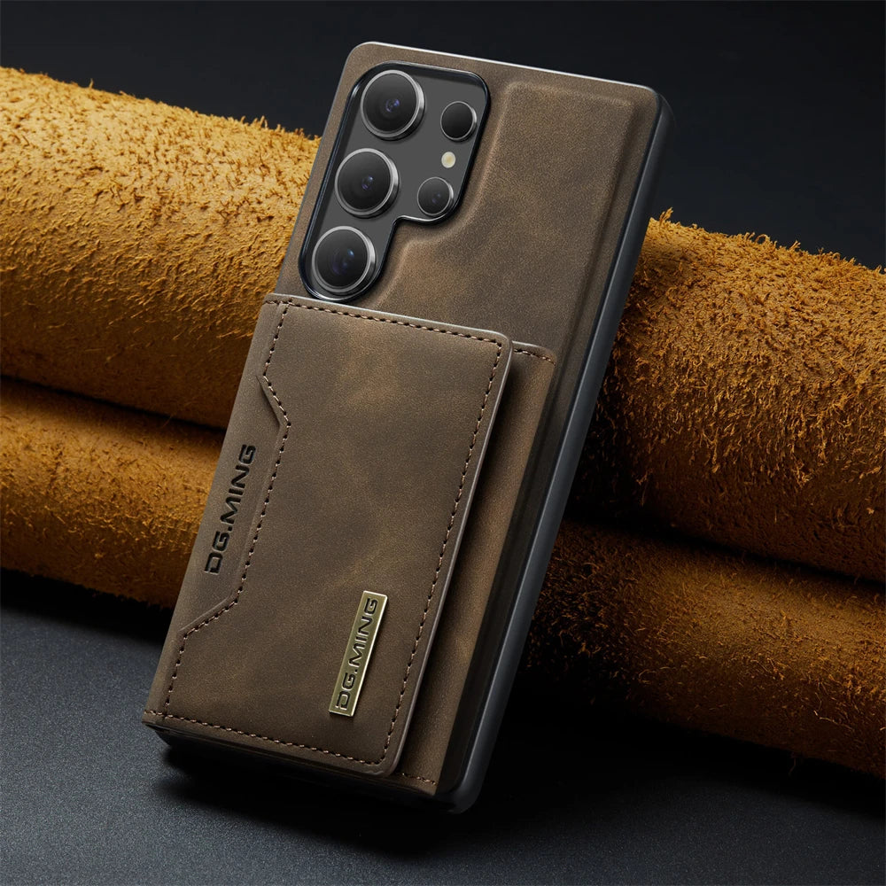 2 in 1 Detachable Magnetic Card Pocket Wallet Leather Case for Samsung Galaxy S26 S25 Ultra S23 S24 S22 Plus Note 20 Cover Shell