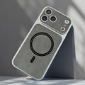 Luxury Retra Faux Leather Case For iPhone 17 16 15 14 13 Pro Max iPhone17 iPhone16 iPhone15 Magsafe Wiireless Charge PC Cover