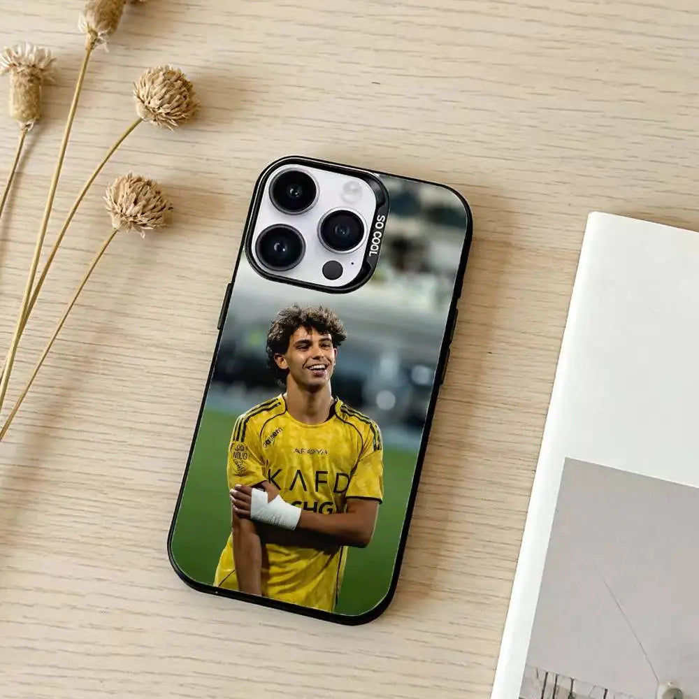 Football J-Joao F-Felix Phone Case For iPhone 17,16,15,14,13,12,11,Pro Max,Plus Candy Silver Cover