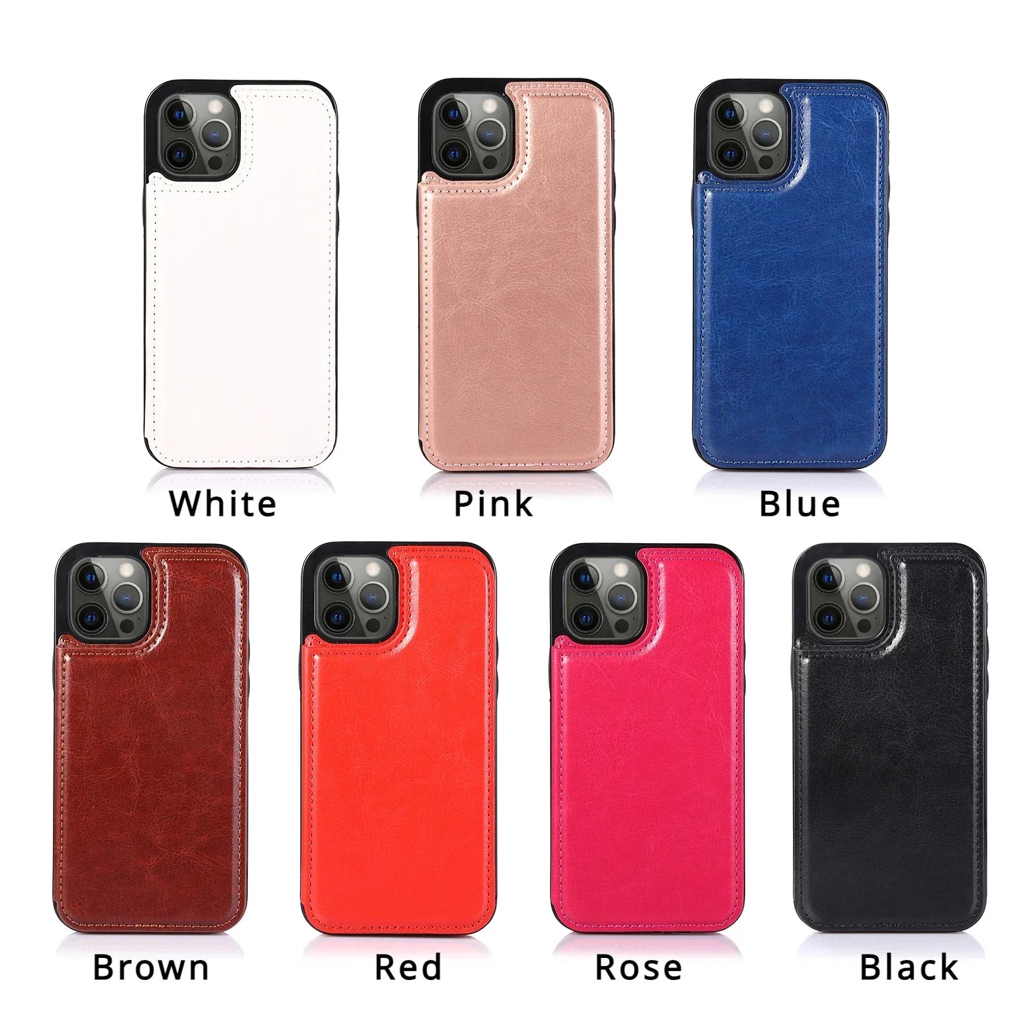 Wallet Flip Phone Case For iPhone 16 15 Pro Max 14 11 13 12 Mini XR 7 8 Plus SE 2020 2022 Card Slots Holder PU Leather Cover