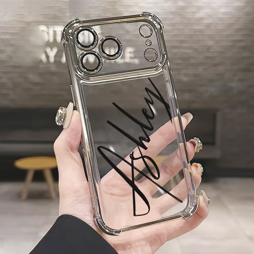 Personalized Customized Initials Name Case For iPhone 17 16 15 14 13 12 11 Pro Max Plus Big Letter Engraving  Cover