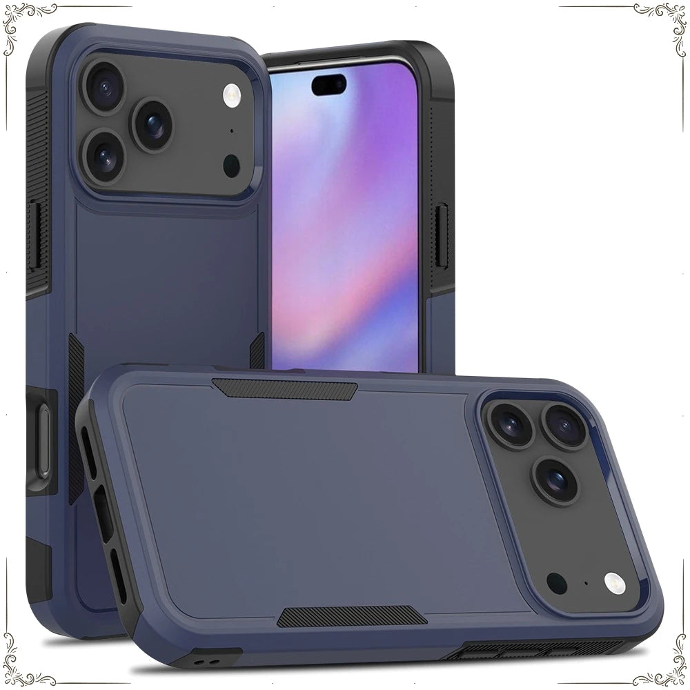 New TPU/PC Case for iPhone 17 Pro Max Air 17e - Military Grade Shockproof Phone Cover Hybrid Armor Dual Layer Protection Shell