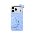Sweet Soft Silicone Cover 3D Stereo For Hello Kitty For IPhone 13 14 15 16 17 Pro Max Girls Cute Cartoon Protective Phone Shell