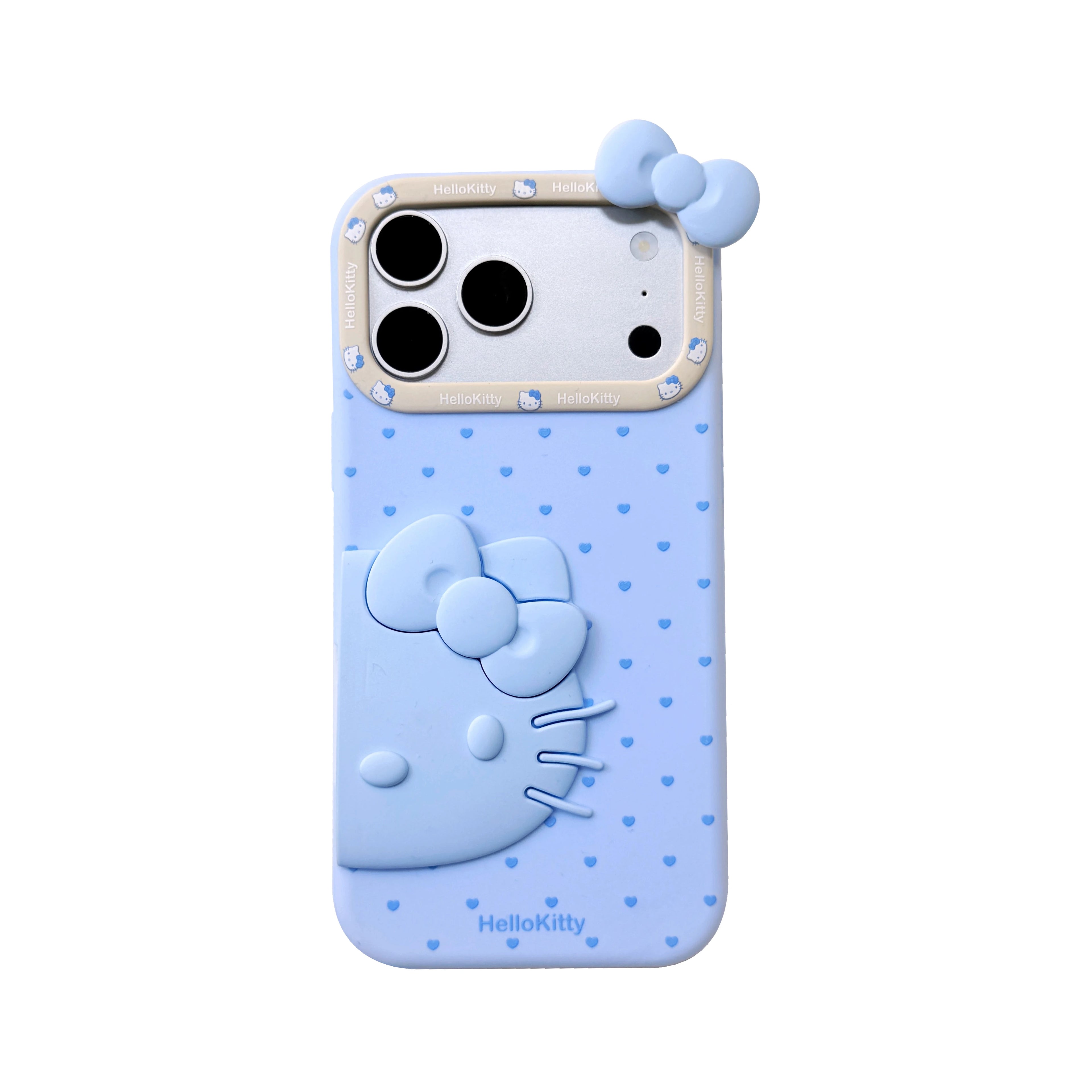 Sweet Soft Silicone Cover 3D Stereo For Hello Kitty For IPhone 13 14 15 16 17 Pro Max Girls Cute Cartoon Protective Phone Shell