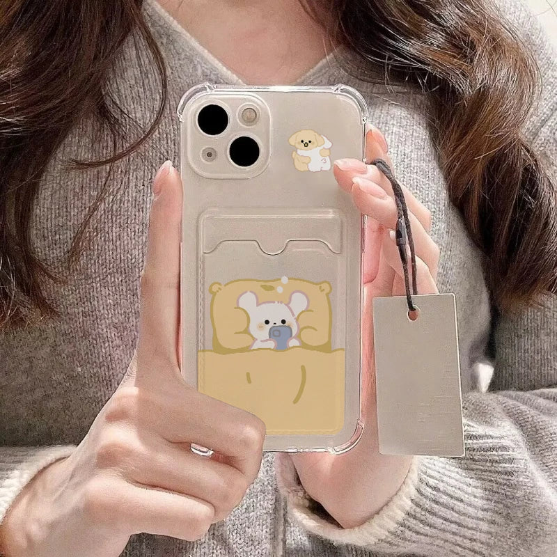 Cute Sleep Dog Cat Couple Case For Samsung Galaxy S25 S24 S23 S22 S21 Plus Ultra FE A56 A36 A26 A54 A55 A35 A15 A14 A34 Cover
