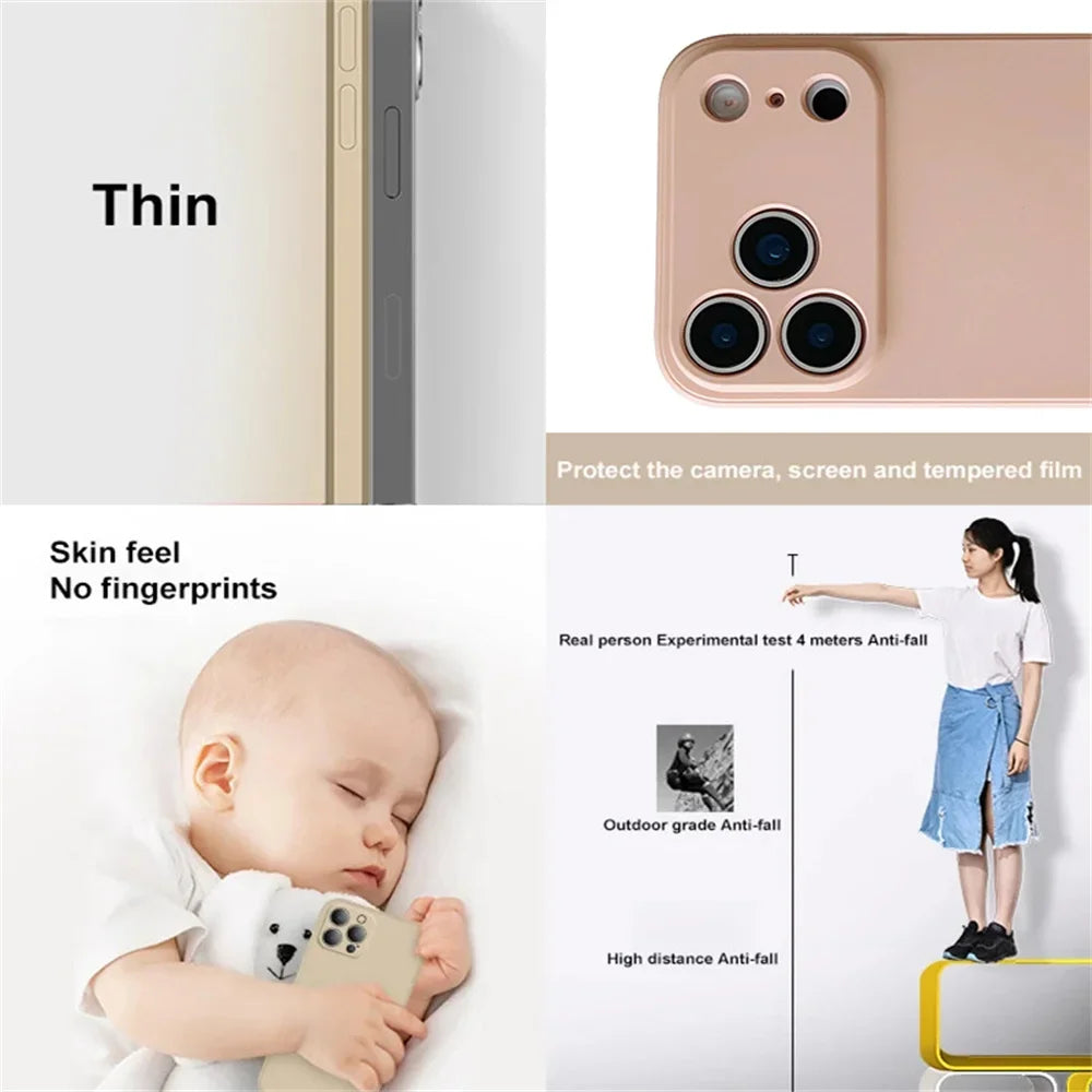 Original Liquid Silicone Soft Case For  IPhone 17 Pro Max Air 16 Pro Max 16Plus For MagSafe Protect Shockproof Candy Color Cover
