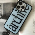 Korean Ins Simple Personality Old Money Style Archive Letter Phone Case For IPhone 17 16 15 14 13 12 11 Pro Max Plus Y2K Cover