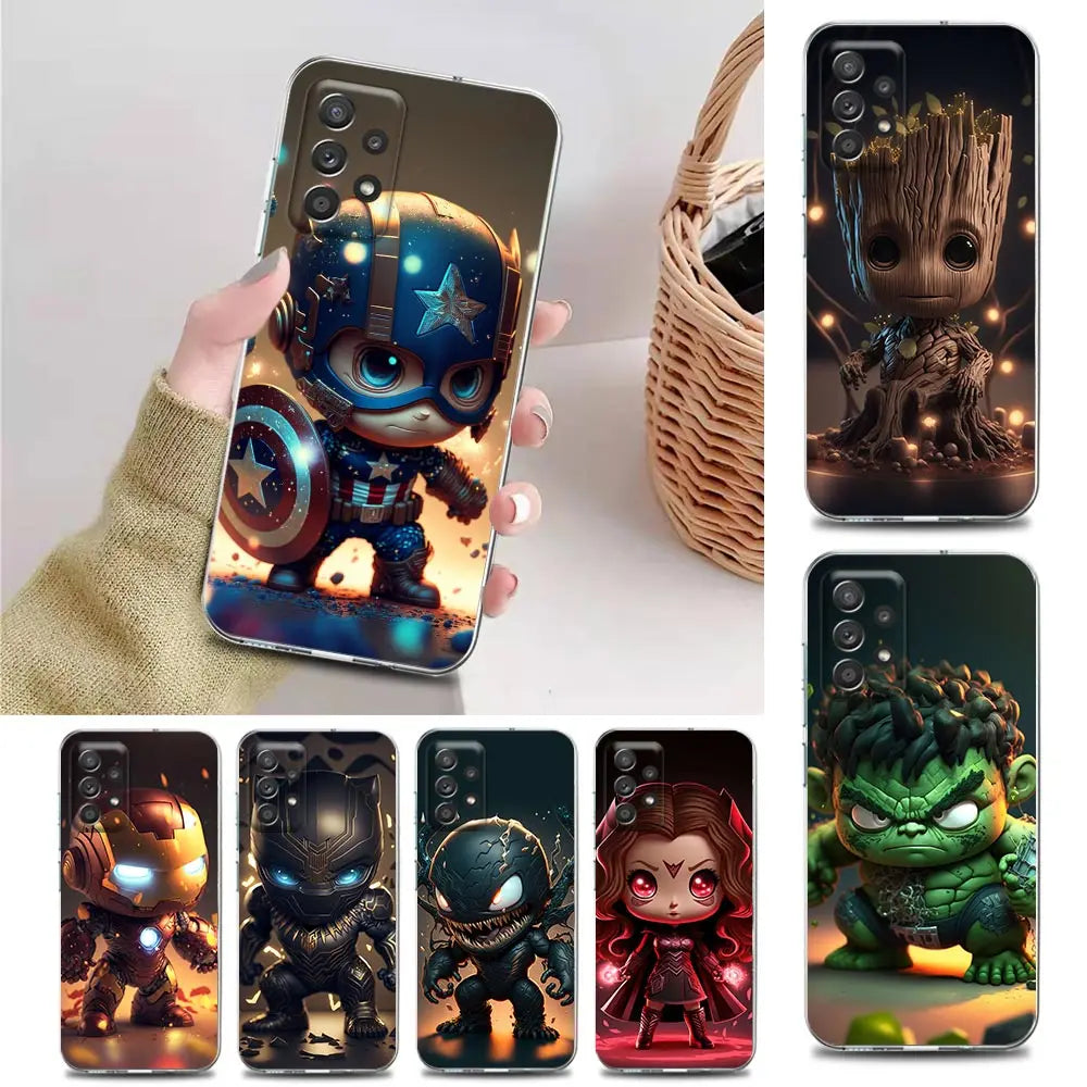 Marvel Avengers Captain America Case For Samsung Galaxy A57 A37 A17 A07 A56 A36 A26 A16 A06 A55 A35 A25 A15 A54 A34 Phone Cover