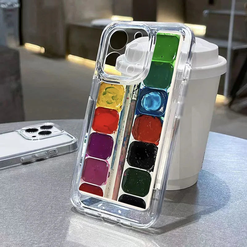 Artist Paint Pots Soft Phone Case For Samsung Galaxy S25 S24 Ultra S23 FE S22 S21 Plus A56 A55 A54 A36 A35 A16 A15 5G Cover