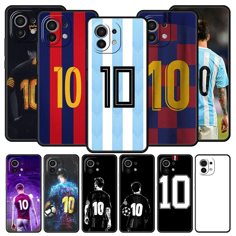 Football 10 Player Phone Case Cover for Xiaomi Mi 17 15 14 13 12 11 Ultra 15T 14T 13T 12T 11T Pro Lite 5G Soft TPU Shell Fundas
