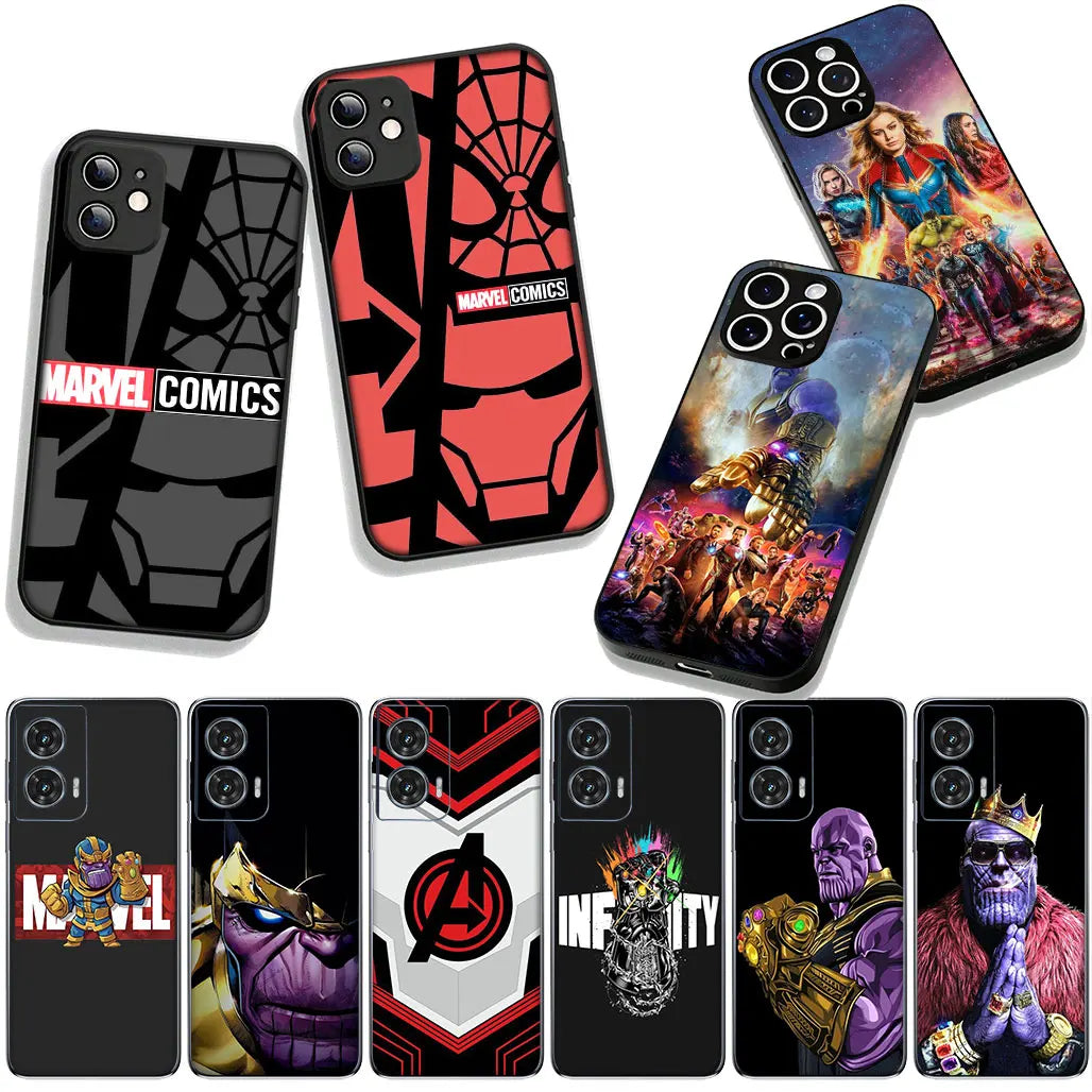 Cover Avengers Marvel Thanos Ironman for Samsung Galaxy A36 A17 A26 A07 A35 A54 A53 A13 A33 A34 S8 S9 S20 S21 FE S10 Plus Case