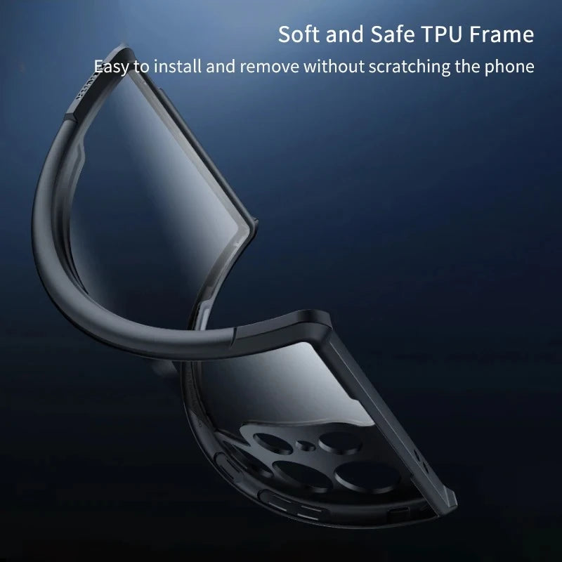 Four Corner Airbag Protection Transparent Phone Case for Samsung Galaxy S26 S25 Ultra S24 Plus 23 FE Edge Magnetic Charging Case