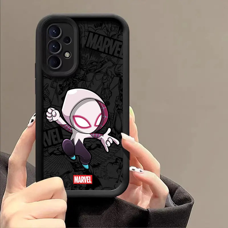 Marvel Spiderman Gwen Case For Samsung Galaxy A57 A56 5G A37 A36 A17 A07 A26 A16 A06 A55 A52 A14 A73 A34 Ironman Silicone Cover
